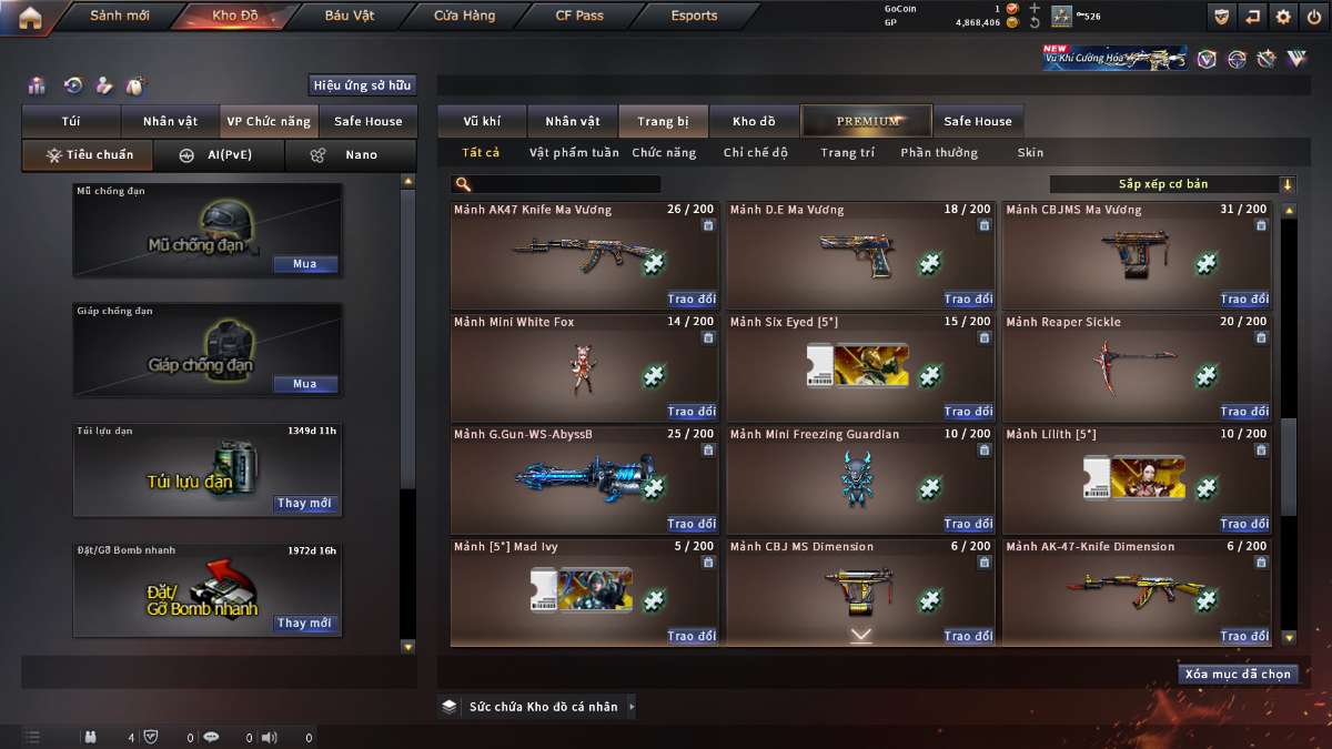 shop acc cf uy tin gia re